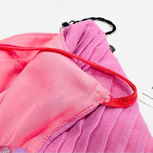 NWT LEITH Ombré Gradient Pink Lemonade Pleated Sleeveless Dress - Picture 5 of 10